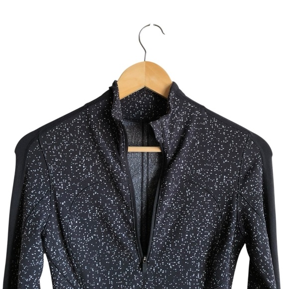 Lululemon Run Briskly 1/2 Zip Top 4 Magnetized Jacquard Black Speckled - Picture 13 of 16